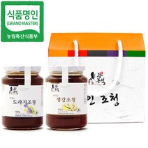 두레촌 명인 도라지조청/생강조청 600gx2개/조청 명절선물세트, 단품, 600g