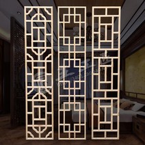 한옥문 창호지문 한지문 창문 전통문 전통 한옥 창호 문살 옛날 문짝, 120x60CM 주사위