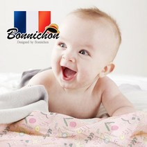 보니숑 프랑스 아기담요 끈이있는 신생아블랭킷 라지사이즈, 선택완료, 타이블랭킷(라지)-아로니아핑크(무형광)
