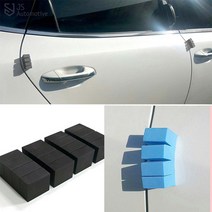 JS automotive 자동차 옆차 문콕 스크래치 도어 기스방지 빅스펀지 커브형 가드 쿠션 보호 차량 실외 도장 도색 가드 악세사리 용품 전용, 블루 4P