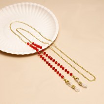 안경보관함 안경흘러내림방지 안경케이스 안경걸이 안경거치대 남녀공용 크리에이티브 크리스탈 비즈 안경 체인 미끄럼 방지 선글라스 끈 얼굴 마스크 홀더 코드 다채로운 쥬얼리, 13.색상 2