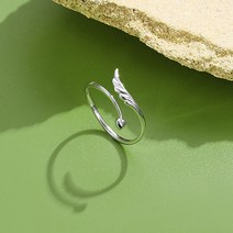 천사 날개 패션 은 반지 (실버925 도금)