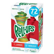 Fruit Roll Ups Fruit Snacks 프루츠 롤업 프룻 스낵 스트로베리 트로피칼 젤리 2가지맛 1.02kg 72개입