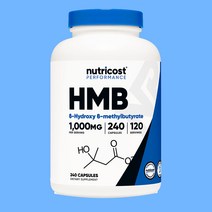 Nutricost 뉴트리코스트 HMB 베타 하이드록시 베타 메틸부티레이트 1000mg 240캡슐, 1개, 기본