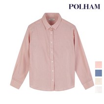 폴햄 여성용 린넨 코튼 베이직핏 긴팔 셔츠