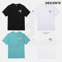 데상트 X 원제로원 YAY 그래픽 코튼 폴리 반팔 티셔츠 SN223ETS52