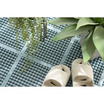 욕실 화장실 목욕탕 바닥 다용도 미끄럼방지 논슬립 물때없는 PVC매트 패드 발판 깔개 깔판, 투명레드, 1개