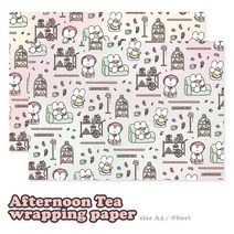 보리 애프터눈 랩핑지 랩지 수제봉투 만들기 수봉접기 A4 단면 모조지 50장