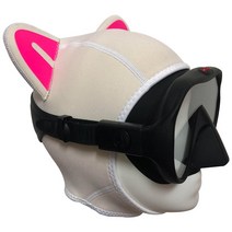 HYDRONE 고양이 스타일 다이빙 후드 3mm 네오프렌 스쿠버 다이빙 후드 스쿠버 헤드 커버 다이빙 캡 서핑 열 후드 프리다이빙 캡 수중 사진 스노클링 수영용, 흰 고양이