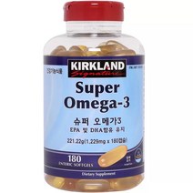 커클랜드 오메가3 180정 혈액순환 영양제 코스트코 1229mg x 1병, 3개