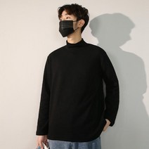 남자 맨투맨 반목폴라 목티 티셔츠 라운드넥 기본 무지티 봄 가을티 반티 단체복 대량문의