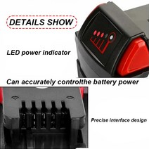 전문가용 호환 100% 정품 18v 9000mAh 충전식 리튬 이온 9.0Ah 배터리 밀워키 xc m18 m18b 무선 공구 배터, 01 18 볼트