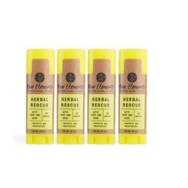 Raw Elements 스페인직구 허브 립레스큐 립케어스틱 립밤 자연주의브랜드 가벼운선물 4.2g 4개입 1팩