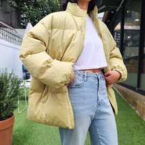 일이오 여성 남자 남녀공용 커플 하이넥 오버핏 숏패딩 13컬러