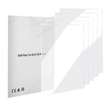 5 조각 FEP 필름 시트 140 x 200 mm 높은 투과율 강도 0.15 mm 두께 UV DLP 3D 프린터와 호환됩니다.
