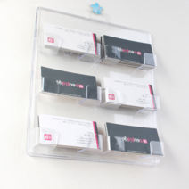 카드꽂이 쿠폰꽂이 메모꽂이 벽걸이 벽부착 6단 아크릴 명함꽂이 명함보관함