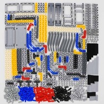 MOC 기술 부품 벽돌 핀 리프트 암 스터드리스 빔 액슬 커넥터 패널 기어 자동차 로봇 장난감 Mindstorms 3, 582개 1