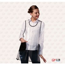 요들 투명블랙포켓 앞치마 YABAU0056, 투명, 1개