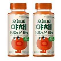 hy 오늘의야채 사과당근 유기농주스 200ml x 20개, 상세페이지 참조, 상세페이지 참조