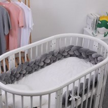 1M/2.2M/3M 아기 범퍼 유아용 침대 범퍼 신생아 매듭 꼰 범퍼 베개 쿠션 침구 세트 범퍼 룸 장식, 2.2M(86.6inch), C14