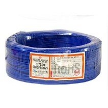 KS전선롤/단심비닐코드 전선/60227 KS IEC 06(VSF전선) 0.75SQ(mm²)200M/1롤, 검정
