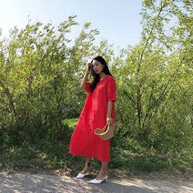 라오피뉴 라오피뉴 양브이 린넨 맥시 롱 원피스 (2469901)