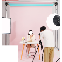 크로마키 프레임 거치대 선반 천거치대 배경보드판, 전동 3축 3m(천x)