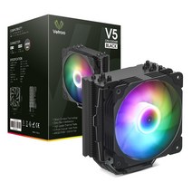 VETROO V5 CPU 쿨러 5 히트 파이프 PWM 프로세서 ARGB 120mm 냉각 팬 Intel LGA 1700 115X AMD Ryzen AM3 A, 01 검정_01 A-RGB_01 기타
