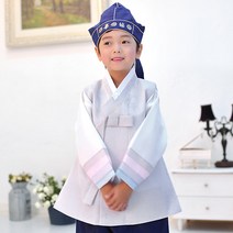 [럭셔리한복] 219.선비회색(남) _ 아동한복 남아한복 돌한복 유아 아이한복 물실크재질 색동 저고리 전통스타일