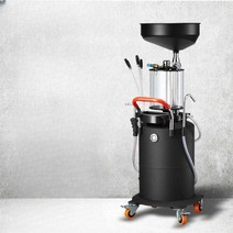 오일 석션기 자동차 잔유제거 정비 폐오일 흡입기, 블랙 오일 펌핑 기능 + 강화유리 계량컵