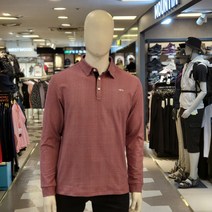 루이까스텔 가을 남성 골프 전판 잔 하운드투스 프린트 카라티셔츠 3MCTS957 레드 루이777
