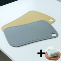꿈꾸는키친 칼집나지 않는 가벼운 TPU 도마, 라운드 대+대