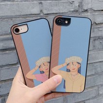 [가방팝] 예후 체크베레모 스타일케이스 휴대폰케이스 핸드폰케