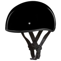 Daytona Helmets 하프 스컬 캡 오토바이 헬멧 DOT 승인 고광택 블랙 M USA 미국, Hi-Gloss Black