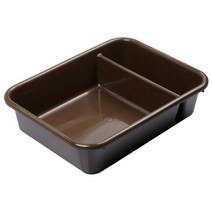 업소용 플라스틱 PC 대형 수저 식기 수거함 수거통, 밤색, 1개