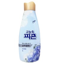 피죤 고농축 강력탈취 섬유유연제 블루비앙카 본품, 1L, 12개