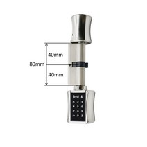 디지털도어락 셀프 일체형 목문용 무타공 도어락 안면인식 공동현관카드 방문번호 아파트카드 키 도어락보강판 블루투스 스마트 실린더 잠금 전자 앱, 협력사, 실버 80