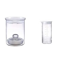 하리오 TGS-800-T Pickle Glass 슬림 Full Capa시티 : 27.1 floz 800 ml Transparent & VPP-700-W Vinegars Spot 2, 800ml_Pickle glass + pickle sp