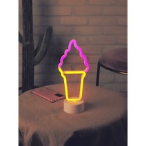 캠핑파티라이트 실리콘네온사인 다이소무드등 수면등 아이스크림무드등 네온사인 나래바, 아이스크림