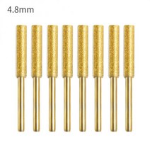 연마공구 절삭공구 8PCS 다이아몬드 전기 톱 숫 4/4.8/5.5mm 그라인더 체인 드릴 비트 연삭 도구, 02 4.8mm-Gold