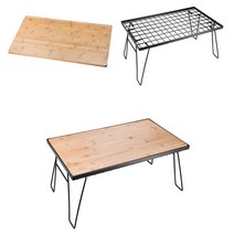 아이스박스받침대 아이스박스거치대 캠핑보조테이블 쿨러스탠드 대나무상판, 블랙쿨러스탠드