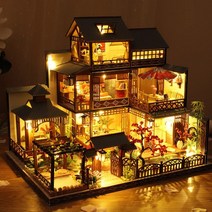 대형건물모형 DIY 미니어처하우스 일식저택 디오라마 만들기 조립 방꾸미기 카페개업 키덜트 집들이 선물, 이미지참조