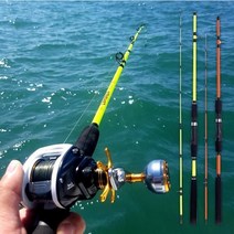 쭈꾸미낚시대 갑오징어낚시대 바다 선상 갈치 우럭 전용 낚시대 쭈갑로드 티타늄초릿대, 스피닝 오렌지