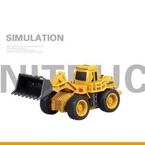 1:64 미니 RC 건설 자동차 상자 2.4G 트랙터 불도저 로더 굴삭기 시뮬레이션 모델 어린이를위한 전자 장난, 02 With retail box
