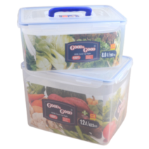 [FreeManner] 사각 투명 프라스틱 대형 밀폐용기 김치통 물김치통 밀폐용기 수납 보관 반찬통 대용량 김치용기 8L 12L 택1, 12L 1개