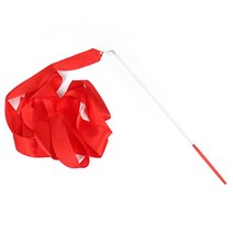 발레토슈즈 성인 취미2M Colorful Gym Ribbons Dance Rhythmic Art Gymnastics Ballet Streamer Twirling R, 02 Red