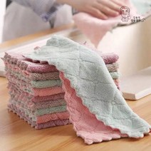 극세사 매직행주 양면 벨벳 개별포장 대형 10P 설거지 주방 요술 0-382ea, 1, 색상랜덤