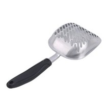리터로봇 고양이화장실 고양이후드형화장실고양이 배변 국자 깊은 삽과 인체 공학적 핸들 알루미늄 키티 시