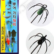 [보경샵] 씨타임 GG 호래기 루어가 지채비 국산 바늘 낚시, GG호래기루어가지채비레드