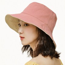 데이즈원 여성 벙거지 모자 여자 양면 학생 넓은 챙모자